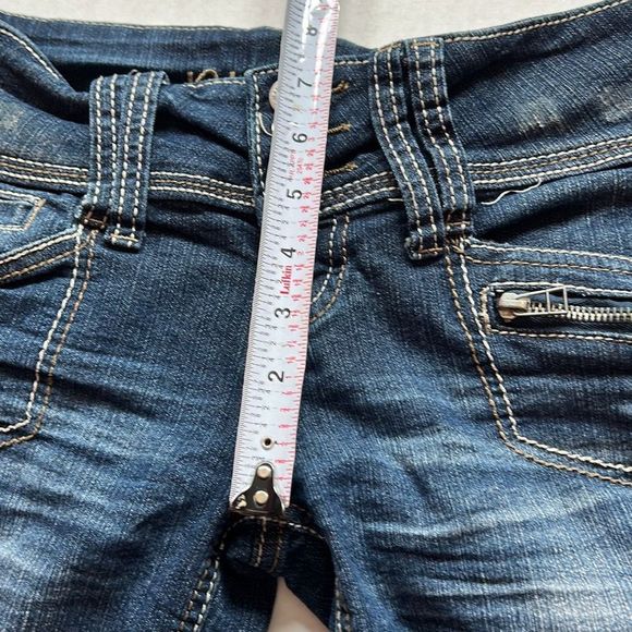 Rue 21 Bermuda Jean Shorts Size 5 / 6 Stretch Pockets - Picture 15 of 16